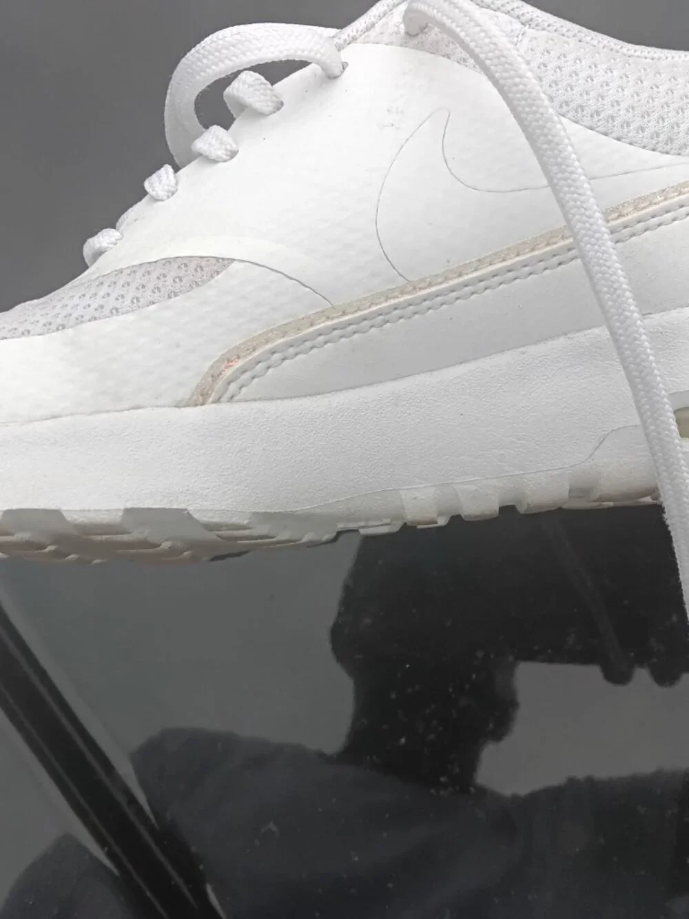 Nike Air Max Thea Triple White Sneaker 8 Womens Lace Up Shoes